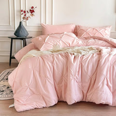 Maple&Stone California King Comforter Set, 7 Pieces Cal King Bed Set, Pinch Pleat Bed in a Bag Bedding Set with Comforter, Sheet