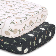 5 Piece Baby Crib Bedding Set for Boys & Girls - Newborn, Infant & Toddler Nursery Bed Set Decor with Fitted Crib Sheets Blanket