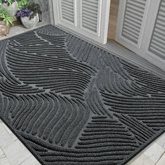 Front Door Mat Outdoor Entrance, Large Heavy Duty 47 X 32 Inch Waterproof Patio Guard Doormat, Non-Slip Stain and Fade