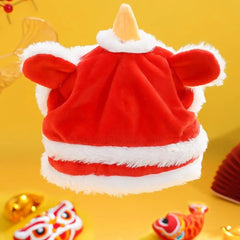 Dance Lion Hats For Cats Cute Plush Pet Hat Chinese New Year Costume Soft Warm Clothes Pets Daily Cat Dog Dress Up Supplies