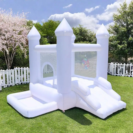 Inflatable Bouncer with Blower Indoor and Outdoor Bouncy Castle with Ball Pit Suitable for Family Party Kids Birthday Party