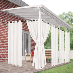 Outdoor Curtains for Patio Waterproof, 6 Panels Privacy Outsides Curtains for Cabana Porch Pergola, Sunlight & UV Blocking