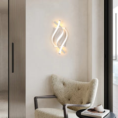 Wall Sconces, Spiral Modern LED Wall Sconce Lighting, 3000K Indoor Wall Light, Acrylic LED Wall Lamp for Bedroom, Bathroom, Livi