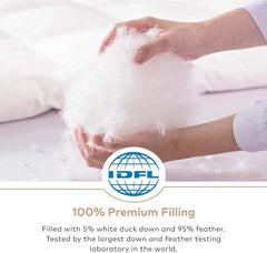Ultra Soft Lightweight Duvet Insert, Cooling Thin Summer Down Comforter, Hotel Quality Natural Duvets Inserts, 100% Cotton Cover
