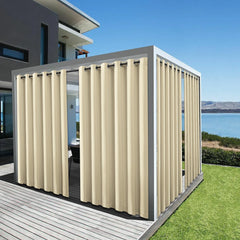 4 Panels Outdoor Curtains for Patio - Waterproof Blackout Curtains & Drapes Windproof UV Protection for Porch Gazebo Pergola