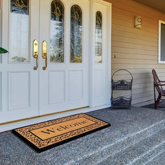 120073672WELC Heavy-Duty Extra-Large 3' X 6' Doormat Natural, Black