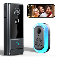 Wireless Smart Video Doorbell, WiFi home Security Camera, Two-way Audio, Night Vision, Battery,Home Burglar Alarm