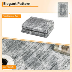 8x10 Area Rug,Rugs for Living Room,Washable Rug for Bedroom,Foldable Thin Rug,Rugs for Bathroom Entryway,Indoor Floor Rug