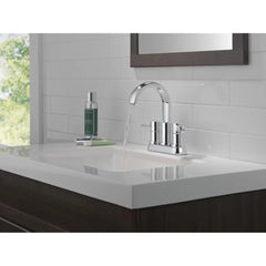 Delta Faucet Albion Centerset Bathroom Faucet, Chrome 2-Handle Bathroom Faucet, Delta Bathroom Sink Faucet, Metal Push-Pop Drai