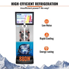 SucceBuy 8L/2.1 Gal Slushy Margarita Machine Single Bowl Smoothie Frozen Drink Beverage Dispenser Slushie Maker  for Restaurants