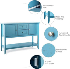 Buffet Sideboard, Wood Storage Cabinet, Console Table with Storage Shelf,2 Drawers and Cabinets, Living Room Kitchen Dining Room