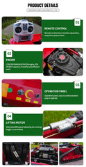 Free Shipping Mini RC Robot Lawn Mower 916Electric & Remote Control  & Petrol Dual Power Source Cutting Grass DIY Grade