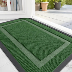 Front Door Mat Indoor Outdoor Entrance, Waterproof All-Season, All-Weather Doormat, Sturdy Natural Rubber, Fade Resistant,