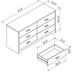 Dresser for Bedroom with 5/6 Drawers, Wooden Chest of Drawers, Storage Organizer Unit Dressers for Bedroom, Living Room,Hallway