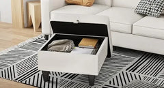 Sectional Sofa Couches for Living Room - 78'' Beige 3 Seat L-Shaped Couch , Modern Linen Convertible Sectionals Sofas