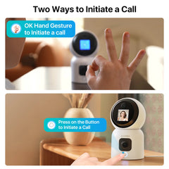 360° Smart Home Security Camera PTZ Auto Tracking Baby Monitor AI Panoramic HD Night Vision Indoor WiFi Surveillance Camera