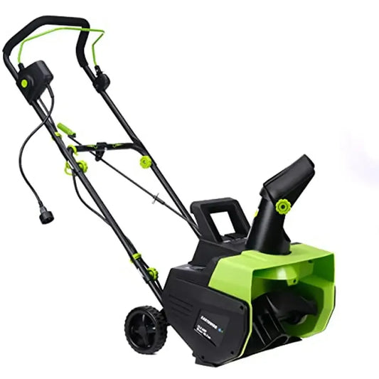 18-Inch 13.5-Amp Corded Electric Snow Blower Efficient Snow Removal Machine 700 lbs/min Comparable to Gas-Powered Thrower 30'