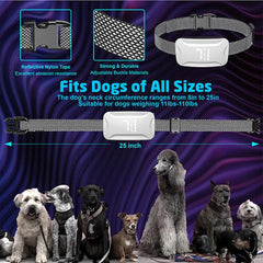 Bark Collar For Large Dog Anti Barking Training Collar IP67 Waterproof Rechargeable Anti Bark Collars With 7 Adjustable