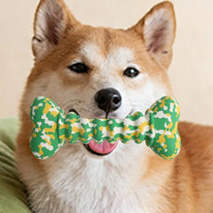 Dog Rubber Bone Chew Toys Funny Bite-resistant Bone-shaped Balls Dog Fetch Toy Interactive Fetch Throw Toys In Vibrant Colors