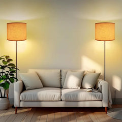 Large Lampshades Set of 2 Drum Lamp Shades 15" Top X 15" Bottom X 12" High, Large Lamp Shade Spider Fitter Brown Lampshades
