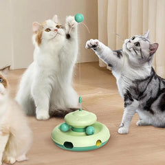 Cat Ball Track Toy Automatic Kitten Toy No Batteries Needed Mental Stimulation Exciting Pet Supplies Wand Track Hole Seeking