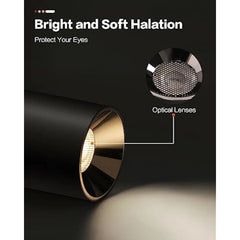 Modern Led Flush Mount Cob 20W 4000K Cylinder Ceiling Lights, Dimmable Hallway & Living Room Bedroom Kitchen 3 Pack