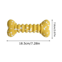 Dog Rubber Bone Chew Toys Funny Bite-resistant Bone-shaped Balls Dog Fetch Toy Interactive Fetch Throw Toys In Vibrant Colors