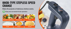 SucceBuy Commercial Immersion Blender 500W 16inch Stepless Variable Speed Multi-Purpose for Soup Sauces Mashed Potatoes Cream