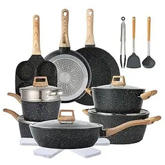 16PCS Pots and Pans Set Non Stick Cookware Set Nonstick with Cooking Set (white, 16pieces)