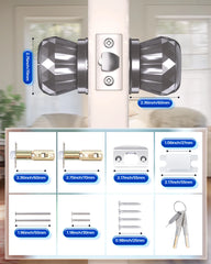 Blacksmith Keyless Smart Door Lock Smart Deadbolt with App Control & Fingerprint & 2 Keys Electronic Door Lock for Home Office