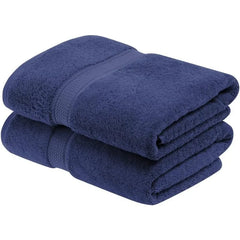 Egyptian Cotton Pile Bath Towel Set of 2, Ultra Soft Luxury Towels, Thick Plush Essentials, Absorbent Heavyweight, Guest Bath