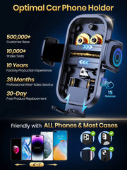 TOPK D46G Car Phone Holder Mount, Upgraded Metal Hook Cell Phone Holder For Car Air Vent Compatible With All Phones