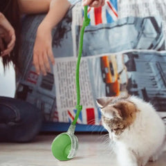 Electric Cat Ball Toys Automatic Rolling Ball Faux Tail Rechargeable Smart Pet Interactive Toy Dog Cat Training Imitate