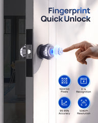 Blacksmith Keyless Smart Door Lock Smart Deadbolt with App Control & Fingerprint & 2 Keys Electronic Door Lock for Home Office