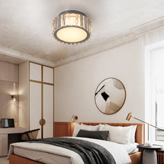 Modern Big Crystal Ceiling Lamp LED Light Circle Chandelier Lustre Indoor Bedroom RC Dimmable Fixtures Living Room Hotel Decor