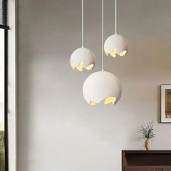 White Modern 3-Lights Pendant Light Concrete Chandelier for Dining Room Kitchen Island Light Hallway Restaurant Hanging Lamp E2