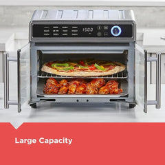 BLACK+DECKER Crisp 'N Bake Air Fryer Toaster Oven Combo, 12 in 1 Countertop Convection Oven Cooks Food Fast, Fits a Whole Pizza