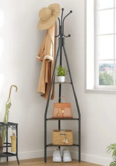 Coat Rack Freestanding, Entryway Hanger Stand, Umbrella Holder, Floor Standing Metal Tree Stand