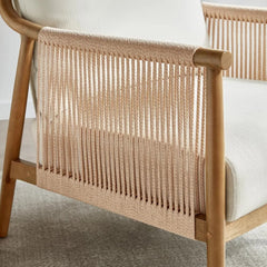 Braid Armchair, Modern Accent Chair for Living Room, Cream  chairs living room  accent chairs for living room
