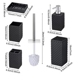 Clear Acrylic Bathroom Accessories Set - Rust-Free, Transparent Design