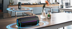 Ortizan Bluetooth Speaker Bluetooth 5.3 Portable Music Box IPX7 Bluetooth Box with TWS Stereo RGB Lights 30Hrs Playback TF Slot
