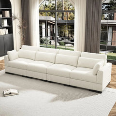 Corduroy Sofa Couch with  Pillows, Seat Convertible U Shaped Sofa Couch with Storage and Chaise for small Apartments