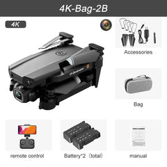 2024 New XT6 Mini Drone 4K 1080P HD Camera WiFi Fpv Air Pressure Altitude Hold Foldable Quadcopter RC Dron Kid Toy Boys GIfts