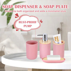 5 pcs/ 9 PCS Bathroom Accessories Set,   with Trash Can, Soap Dispenser and Toothbrush Holder