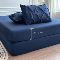 Maple&Stone California King Comforter Set, 7 Pieces Cal King Bed Set, Pinch Pleat Bed in a Bag Bedding Set with Comforter, Sheet
