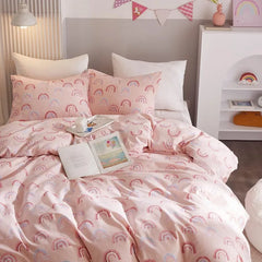 Twin Duvet Cover Kids 100% Cotton Butterfly White for Cute Bedding Set 3Pcs Ultra Soft Breathable Patterned Cartoon Comforter