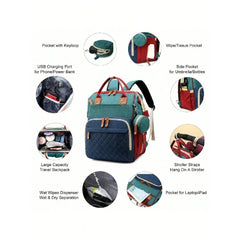 Baby Diaper Bag Backpack With Changing Station, Multifunction Waterproof Large Capacity Travel Bags Newborn Baby Essential Gifts