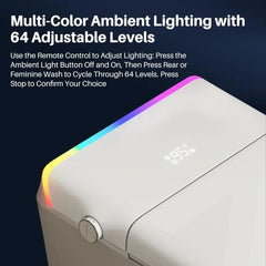 Smart Toilet with Built-in Tank & Bidet,4-Second Quiet Flush, Foot Sensor Flush,Self-Cleaning, Dual User Memory, Auto Open/Close