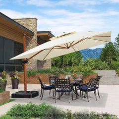 12ft Patio Umbrella Outdoor Square Umbrellas Large Cantilever Umbrella Windproof Offset Heavy Duty Sun Umbrellas