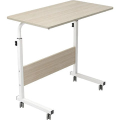 Rolling Desk Mobile Standing Desk Mobile Side Table 23.6 Inches w/Wheels Adjustable Movable Portable Laptop Stand for Bed Sofa